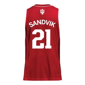 Indiana Hoosiers Adidas Crimson Women's Basketball Student Athlete Jersey #21 Henna Sandvik