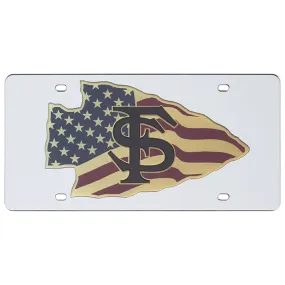 Acrylic License Plate with Veterans Alliance Arrowhead