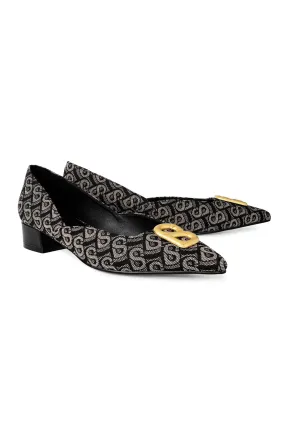 Alma Jacquard Shoes - Black