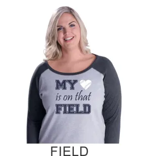 Chap Baseball Curvy Lady Raglan- 4 designs- Matte or Glitter