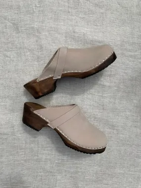 Classic Oatmeal Oiled Nubuck Clog on  Brown Base