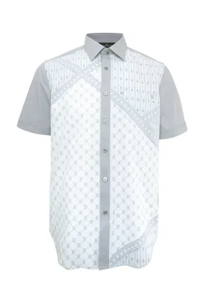 Crosswise Men Shirt - Short Sleeve - Grey