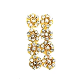 Elegant Gold-Tone Crystal Applique - Sparkling Embellishment for Fashion & Decor - 11219