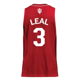 Indiana Hoosiers Adidas Crimson Men's Basketball Student Athlete Jersey #3 Anthony Leal